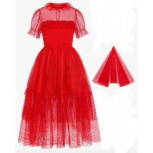 NEW Red Gothic Wedding Dress Adult Halloween Costumes Bride M